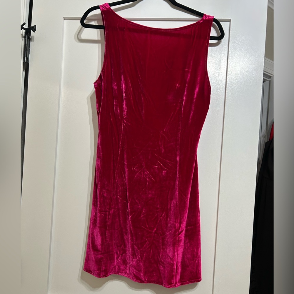 Reformation Burgundy Velvet Dress